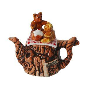 Vintage Mini Miniature Paul Cardew Teddy Bear Picnic Tea Pot Teapot